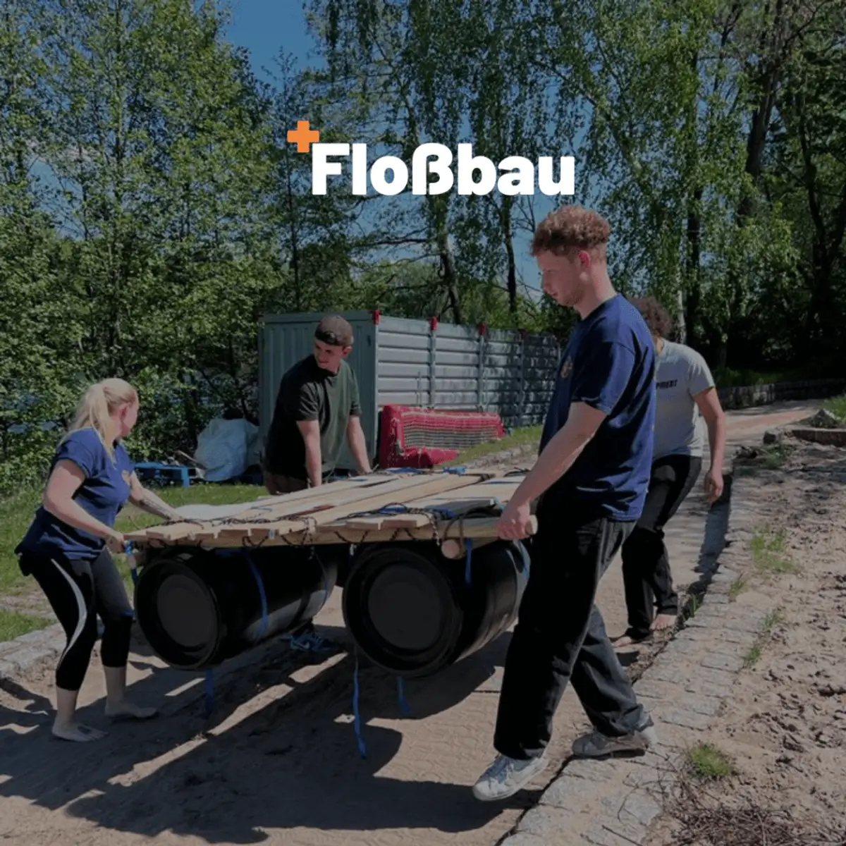 Floßbau – Wandertag für Schulklassen